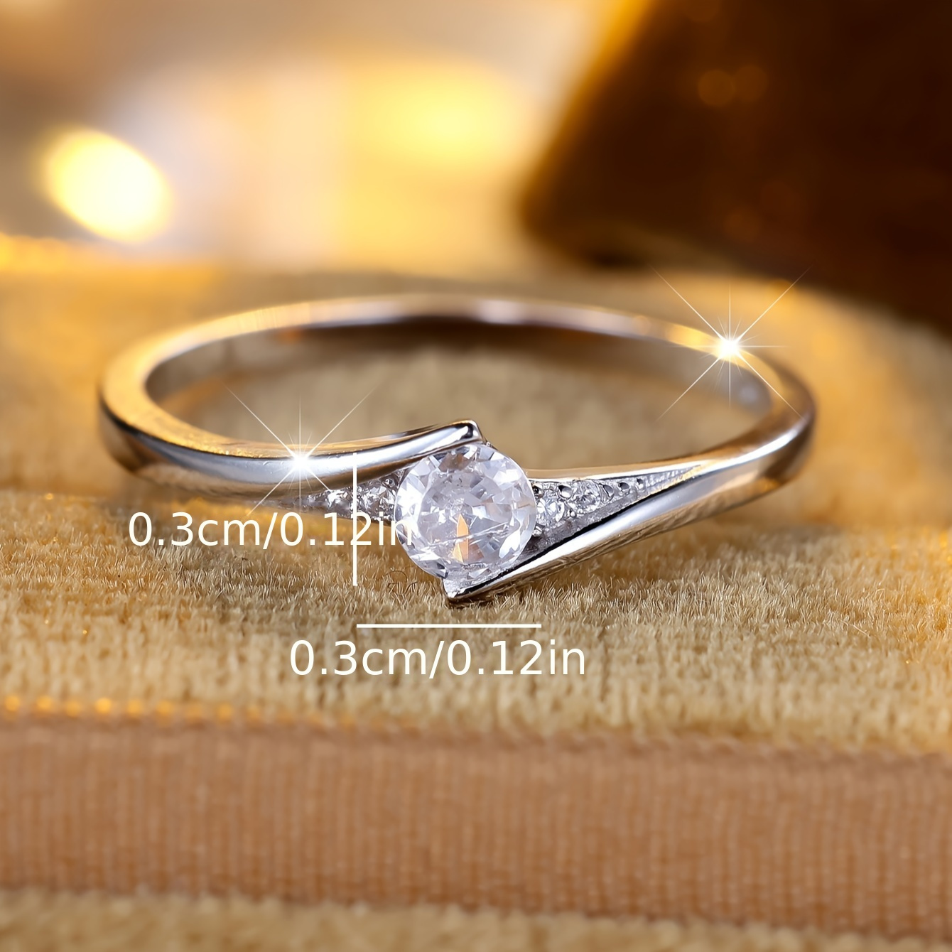 S925 Sterling Silver CZ Ring in Gift Box
